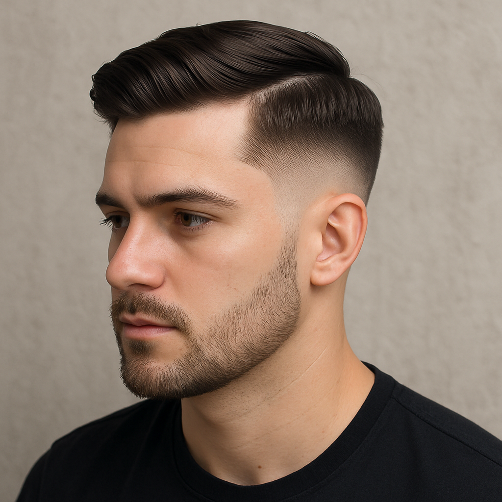 drop fade comb over