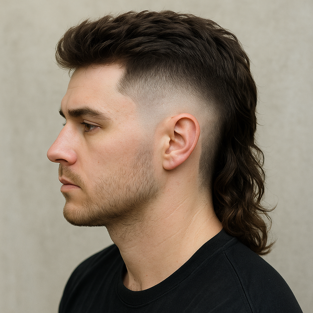 drop fade mullet