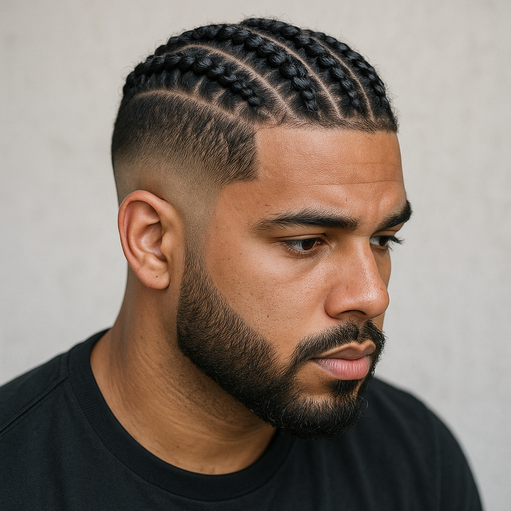 drop fade with braids