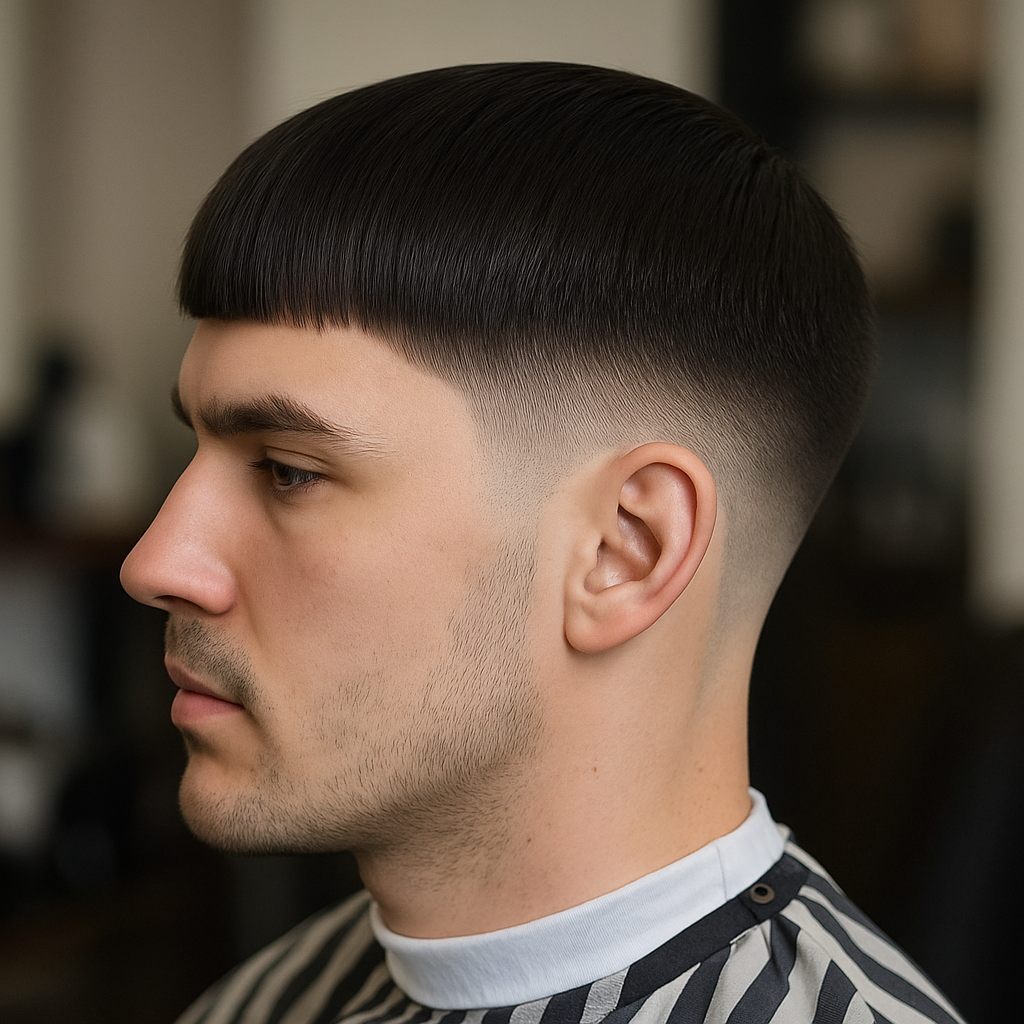 drop fade with straight hair