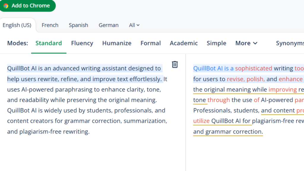 Quill Bot AI standard
